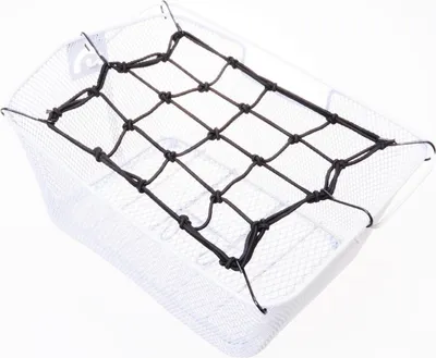 Produktbild von Gepäcknetz Fahrradkörbe 25 x 25 cm schwarz 6 Befestigungshaken