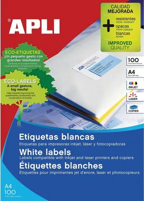 Image de Étiquettes adhésives Apli 01294/ 70 x 16,9mm/ 100 feuilles