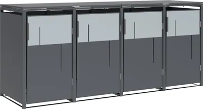 Produktbild von Westmann Tonus 4 Metall Mülltonnenbox 4er 4x240 L Anthrazit