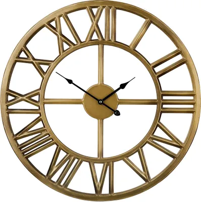 Produktbild von BELIANI Wanduhr Gold ø 61 cm Eisenhaltig Rund im Vintage Look