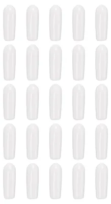 Runde Gummistopfen 4 mm ID, 100 Stück, Gewindeschutz, Weiß