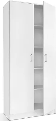 Image de Armoire REY – 2 portes – 80×180 cm – Blanc – Moderne