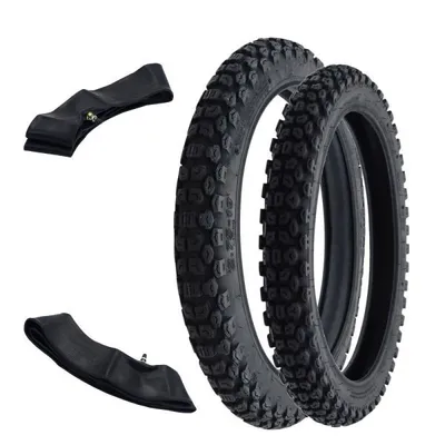 Zdjęcie produktu dla Zestaw opona/dętka enduro Kenda K270 2.75-19 przód + VeeRubber VRM022 2.75-17 tył