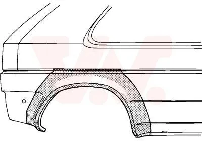 Obrázek produktu pro VAN WEZEL Boční panel zadní pravý (5880146) pro VW Golf III | Boční panel