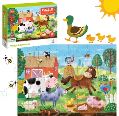 Produktbild von Puzzle Country Adventure Farm Animals Puzzle-Set für die Jüngsten