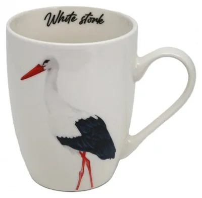 Obrázek produktu pro Hrnek, kávový hrnek, porcelánový, v elegantní krabičce, Bílý čáp, 350 ml