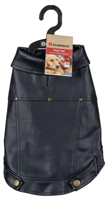 Image de Manteau pour chien Flamingo Sancho noir, longueur du dos : 30 cm