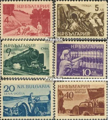 Produktbild von Briefmarken Bulgarien 1949 Mi 690-695 (kompl.Ausg.) postfrisch Demokratische Jugend