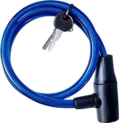 Immagine prodotto di Avizar, lucchetto cilindrico con chiave per biciclette ed e-scooter, blu