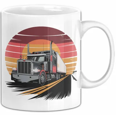 Produktbild von Lkw Fahrer Tasse Geschenkidee für Trucker Lustiger Spruch (Weiß)