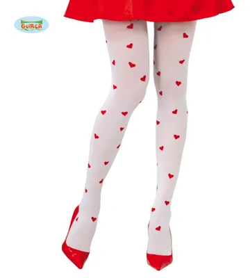 Immagine prodotto di collant bianchi sexy con cuori per le donne