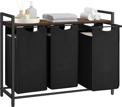 Koš na prádlo 3 komory s deskou 92,5 cm LOFT