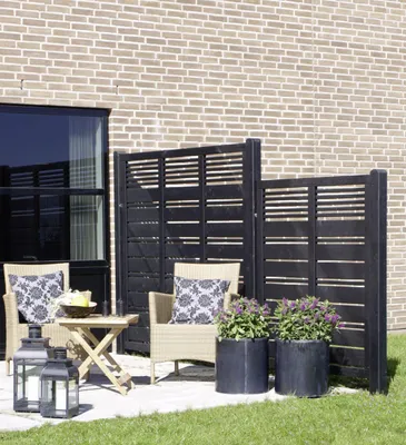 Produktbild von Plus Sichtschutzelement Silence 176 x 170 cm schwarz