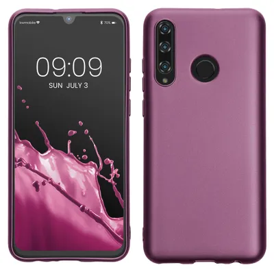 Produktbild von kwmobile Handyhülle für HONOR 20 Lite Hülle - Silikon Case metallisch schimmernd - Schutzhülle Cover - Metallic Lavendel