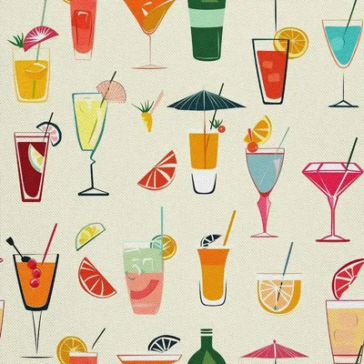 Image de OUTDOOR DECOSTOFFE OXFORD - Motif de cocktail | DX8657