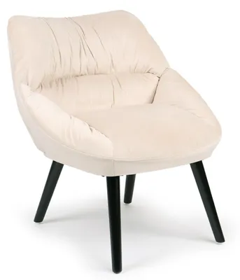 Image de MENZZO Fauteuil moderne et confortable Patrick Velours Beige
