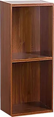 Produktbild von VCM Holz Stand Regal | Regal mit 2 großen Fächer | Maße: H. 72 x B. 34 x T. 30 cm | Platz für 65 Schallplatten | 1 fester Fachboden - Platto