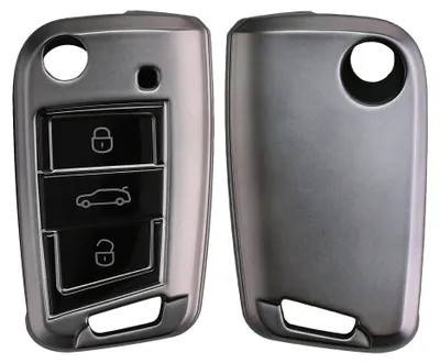 Produktbild von kwmobile Schlüsselhülle für VW Golf 7 MK7 3-Tasten Autoschlüssel Hülle - Autoschlüssel Schlüssel Hülle aus TPU Silikon - Schlüsselschutz Gehäuse in