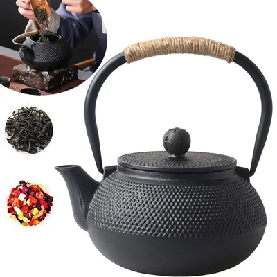 Produktbild von Japanische Teekanne Gusseisen mit Edelstahl Teesieb Teekessel für Losen Tee