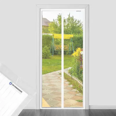 Obrázok produktu pre Sieť proti hmyzu na dvere 85 x 210 cm, biela, pre balkónové dvere