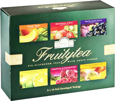 Produktbild von Ahmad Schwarzer Tee Set Fruitytea 6 Teesorten 60 Teebeutel Tea Collection London