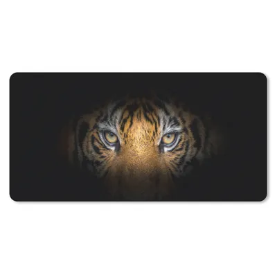 Produktbild von MuchoWow® Schreibtischunterlage Tiger - Auge - Tier 80x40 cm - XXL Mauspad - Gaming Mauspad