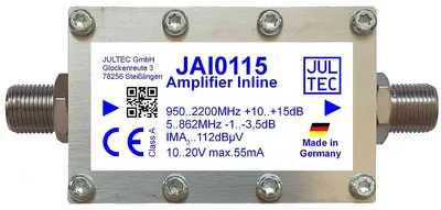 Produktbild von Jultec JAI0115 SAT-Inline-Verstärker 15dB ferngespeist