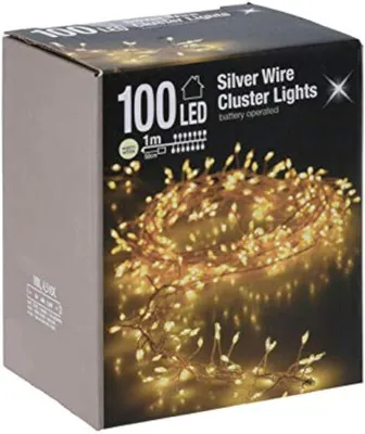 Productafbeelding van Cluster Micro lichtketting 100 LED warm wit - Draadlichtketting