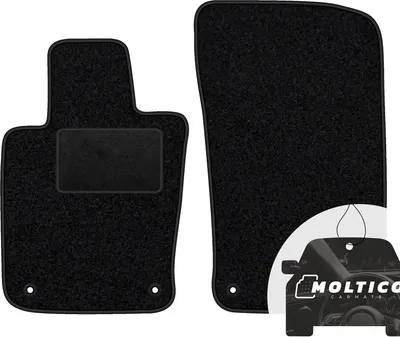 Image de moto-MOLTICO Tapis de sol avant en velours noir Set de tapis de voiture 2 pièces pour Porsche Macan à partir de 2013