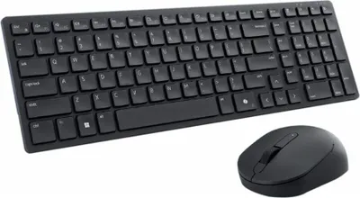 Produktbild von Dell Silent Keyboard and Mouse KM555 - Tastatur-und-Maus-Set - kabellos - 2.4 GHz, Bluetooth 5.1 - QWERTY - US International - Schwarz - mit 3 Jahre Advanced Exchange-Service