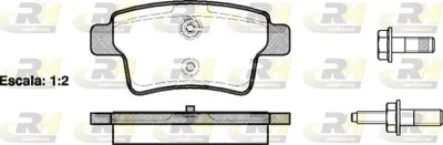 Produktbild von ROADHOUSE Bremsbeläge Satz Hinten Bremsklötze für CITROËN C4 Grand Picasso I (UA) 21241.00