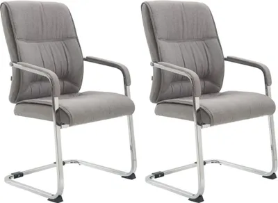Image de set de 2 fauteuils à bascule - Fauteuil relax - Grand confort d'assise | Couleur : Gris