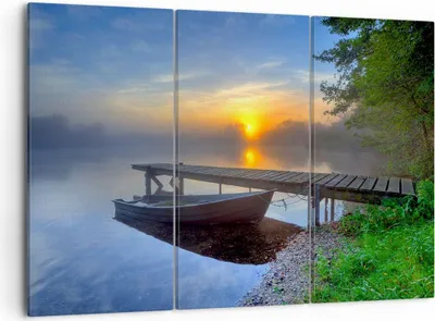 Produktbild von Bild auf Leinwand - Leinwandbild - Landschaft Meer Sommer Sonne - 105x70cm - Wand Bild - Wanddeko - Leinwanddruck - Bilder - Kunstdruck - Wanddekoration - Leinwand bilder - Wandkunst - CE105x70-2226