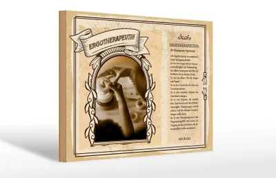 Produktbild von Holzschild Berufe 30x20cm Ergotherapeutin emphathisch