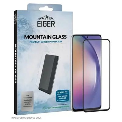 Produktbild von EIGER Mountain Glass, Samsung, Galaxy A54 5G, Kratzresistent, Schockresistent, Schwarz, Transparent, 1 Stück(e)