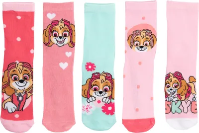 Produktbild von Paw Patrol Socken für Mädchen Kinder Sneaker Kindersocken Söckchen Bunt (5er Pack), Größe:31-34