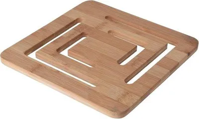 Produktbild von Bamboo-Unterteller für Küche und Tisch - 6 Stück - Natur