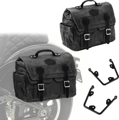 Zdjęcie produktu dla Zestaw 2x torba pod siodło + uchwyt do Yamaha XV 950 14-20 CV1F-czarny