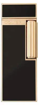 Produktbild von Colibri Feuerzeug Continental schwarz / gold, unbefüllt
