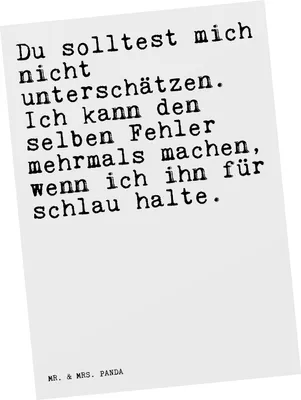 Produktbild von Mr. & Mrs. Panda Postkarte Du solltest mich nicht... - Weiß - Geschenk, Ansichtskarte, Spruch Sprüche Weisheiten Zitate Lustig Weisheit Worte, Freundin, Grußkarte, Frauen