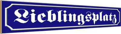 Produktbild von vianmo Holzschild 10x46 cm Libelingsplatz Dekoration