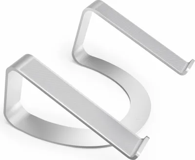 Produktbild von Twelve South Curve SE Laptopständer, ergonomisch, erhöht Webcam auf Augenhöhe, ideal für Zwei-Bildschirm-Konfiguration, für MacBook & Laptops 13-16 Zoll, Aluminium, Silber, 16 cm Erhöhung, 1 kg