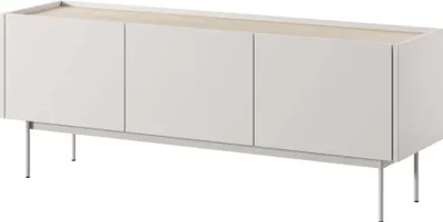 Imagen del producto de Mesa de televisión FURNLUX, color beige, 144 cm / Color principal: beige / Dimensiones: 144 x 55 x 37 cm
