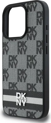 Produktbild von DKNY DKHCP16LPCPTSSK iPhone 16 Pro 6.3"  schwarz hardcase Checkered Pattern & Printed Stripes Schutzhülle