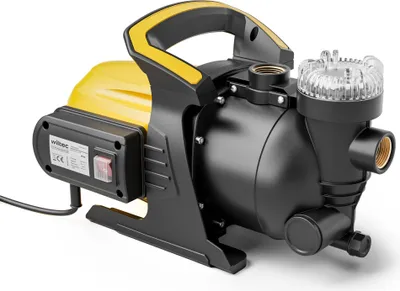 Obrázek produktu pro Zahradní čerpadlo Wiltec 1200 W s plastovým tělesem čerpadla 3800 l/h, vodní čerpadlo s předfiltrem, zavlažovací čerpadlo s rukojetí pro zahradní jezírka, sudy na dešťovou vodu, studny a cisterny