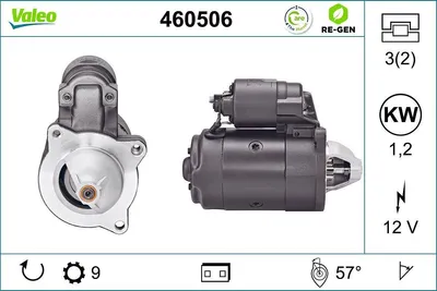 Produktbild von VALEO 460506 Starter Anlasser 1,2kW für RENAULT 4 (112) 12V