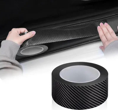 Produktbild von Auto Einstiegsleisten Schutzfolie Carbon 5cm x 10m Selbstklebend