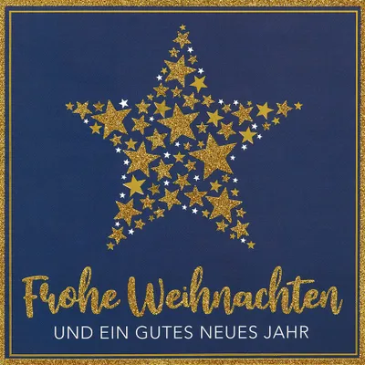 Produktbild von Weihnachten  Bling Bling  Quadratische Glückwunschkarte im Format 15x1