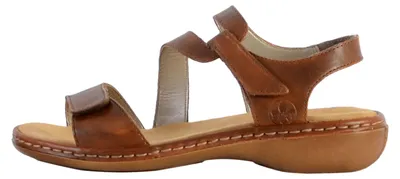 Image de Sandales Rieker pour femmes  Sandales plates - Cognac - Taille 38