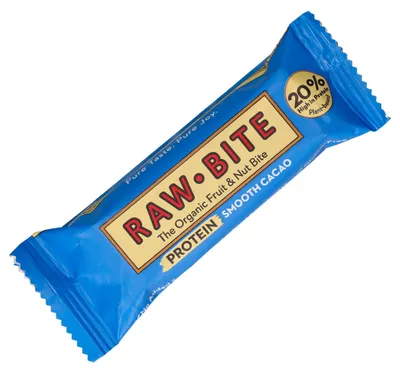 Produktbild von RAWBITE The Organic Fruit & Nut Bite Protein Smooth Cacao 45g